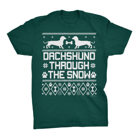 Dachshund Through The Snow - Christmas T-shirt