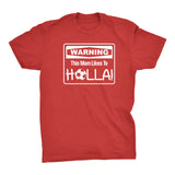 WARNING - This Mom Like To Holla - Funny Soccer Mom T-shirt 001